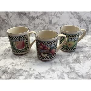 "Harvest Fair" collection by designer Susan Winget - Set of 3 different mugs